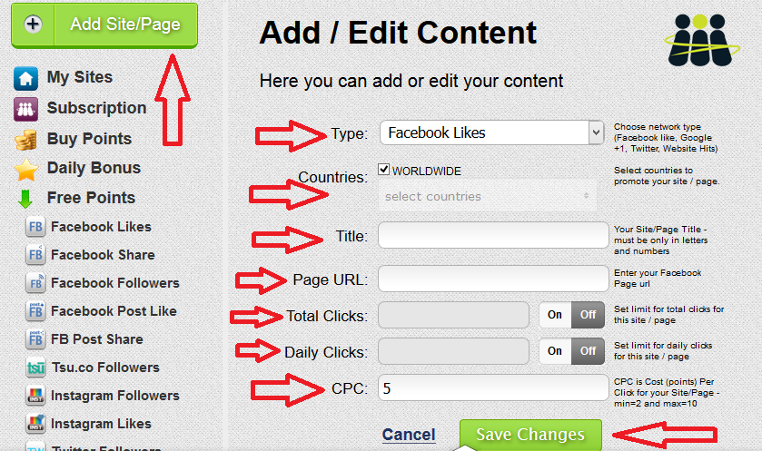AddMeFast Add Page to Get Free 100k Facebook Page Likes