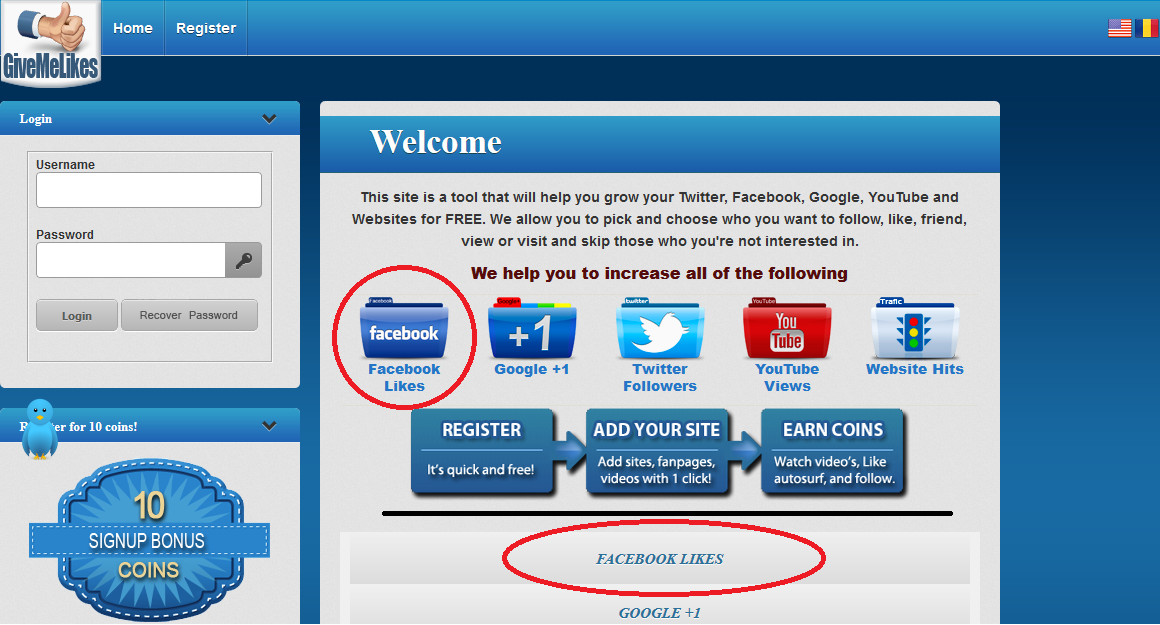 Give Me Likes for Facebook likes