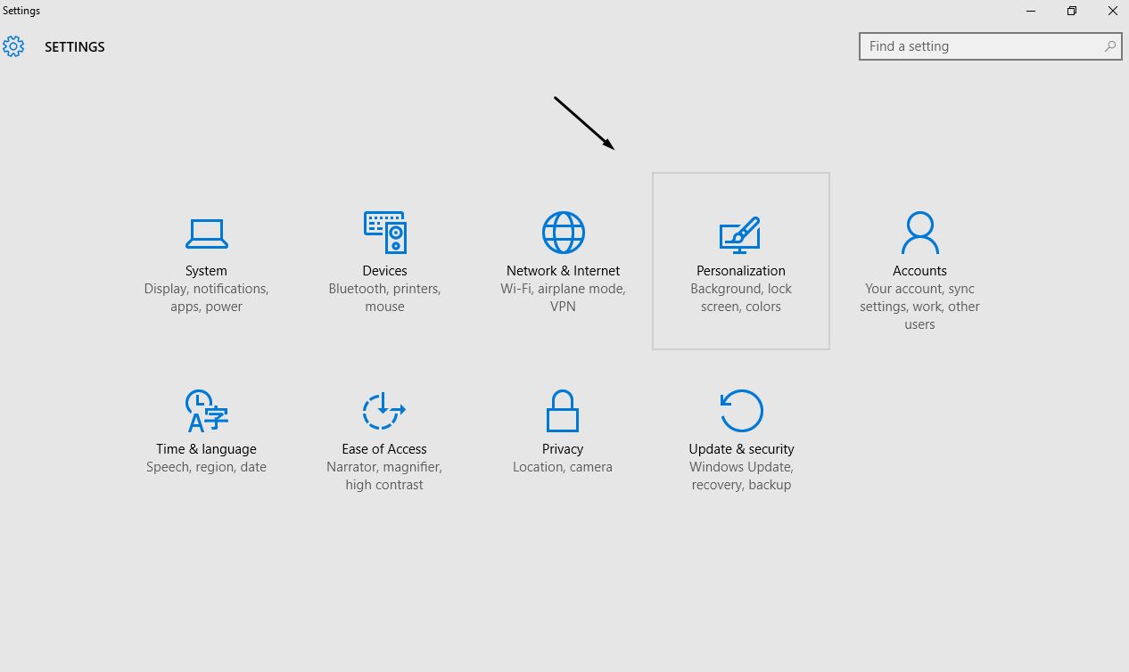 Personalization Windows 10