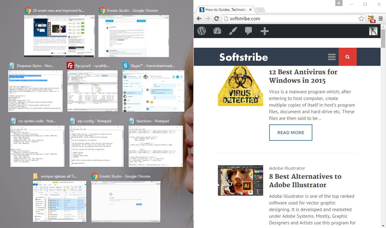 Snap Assist Windows 10