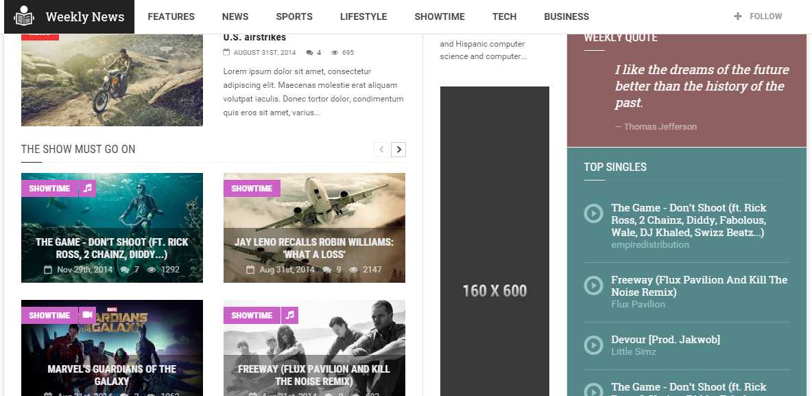 Weekly News – WordPress News Magazine Theme