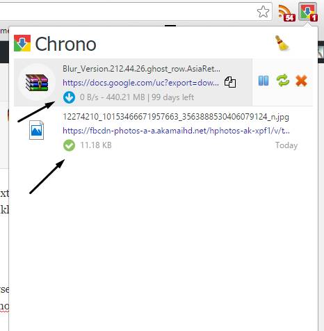 Chrono download history