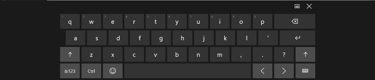 Touch Keyboard Windows 10