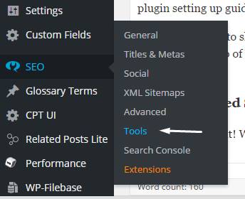 Yoast Import Settings