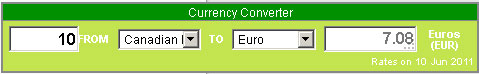 currency converter widget in WordPress