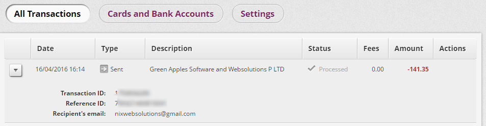 Skrill Payment proof receipt