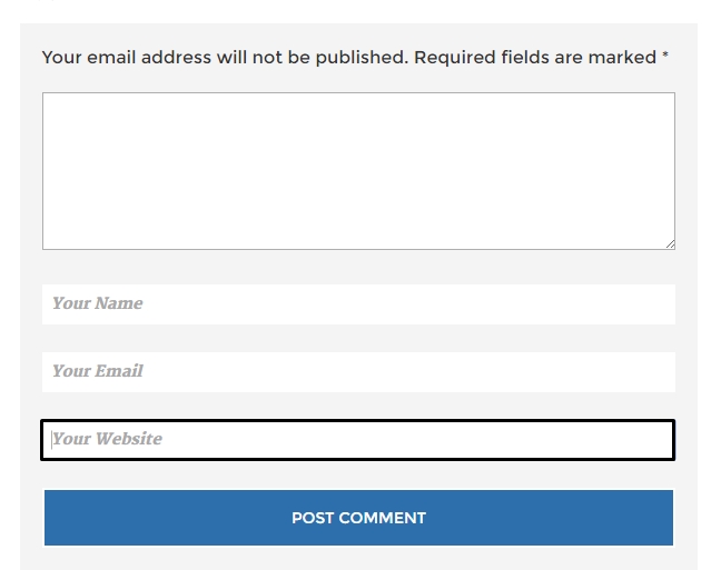 Website Field WordPress