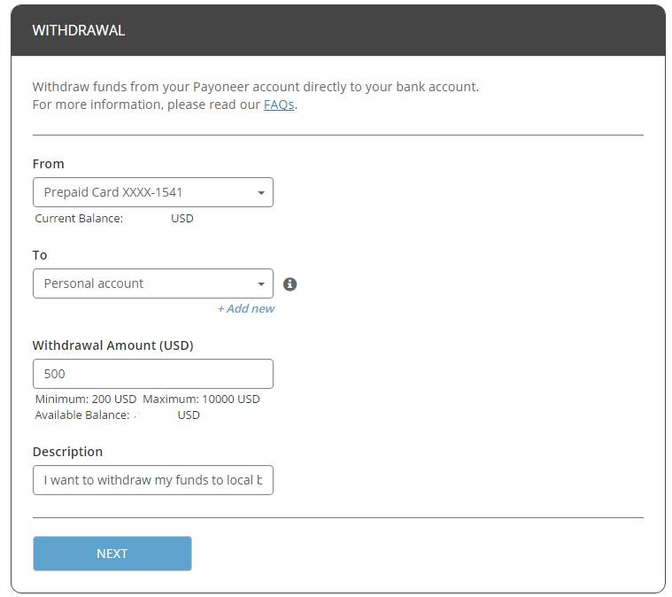 Withdraw Payoneer to Pakistani Bank