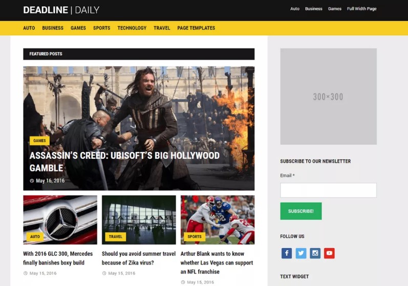 Deadline Theme Screenshot