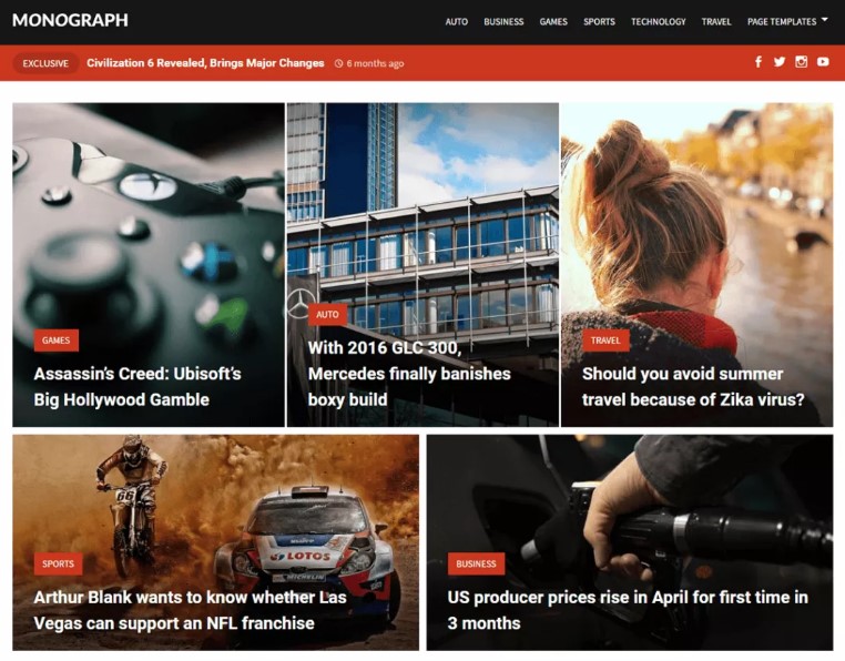 MonoGraph WordPress Theme screenshot