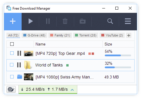 Free download manager user friendly interface