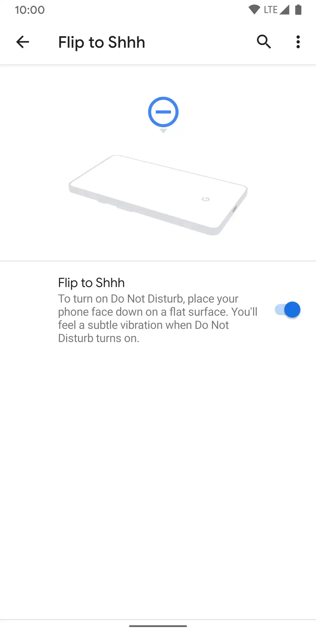 flip to shhh on Android