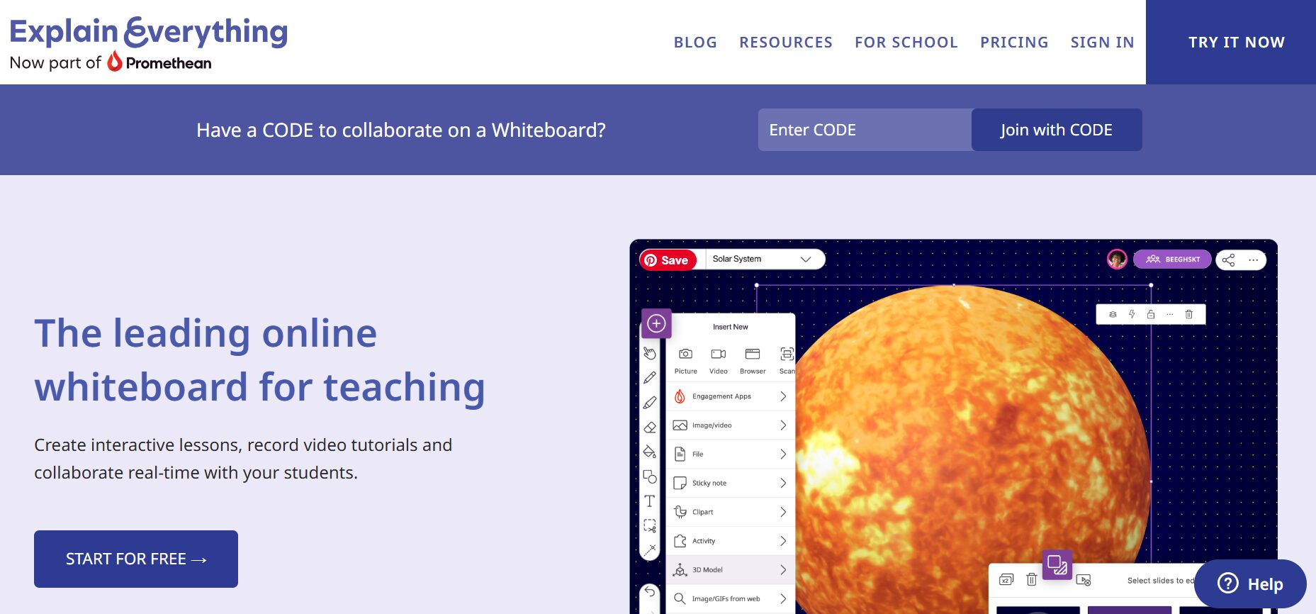 Explain Everything an alternative to Jamboard