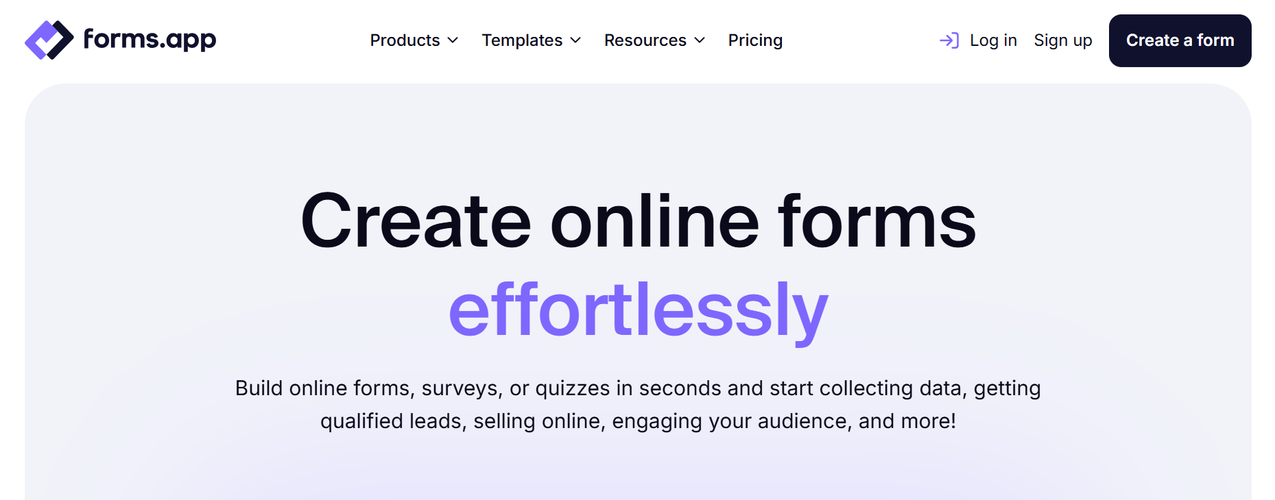 forms.app alternative for Typeform 