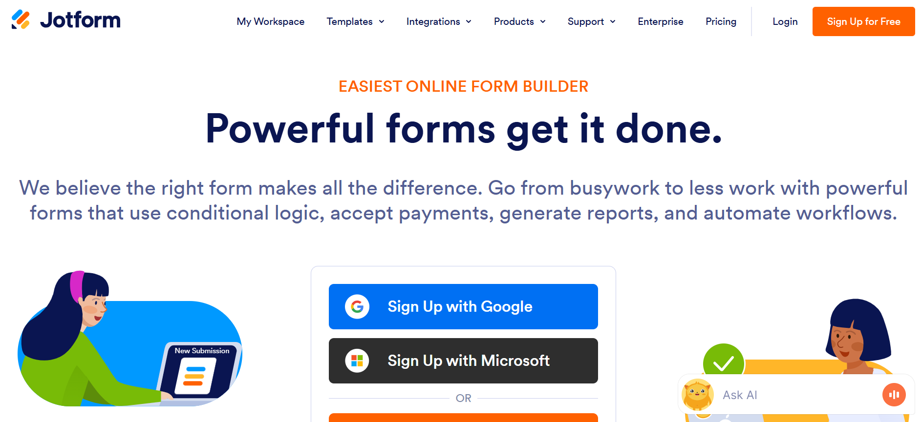 Jotform alternative for Typeform 
