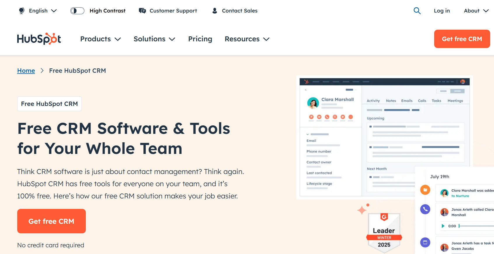 HubSpot CRM best alternative of Zoho CRM
