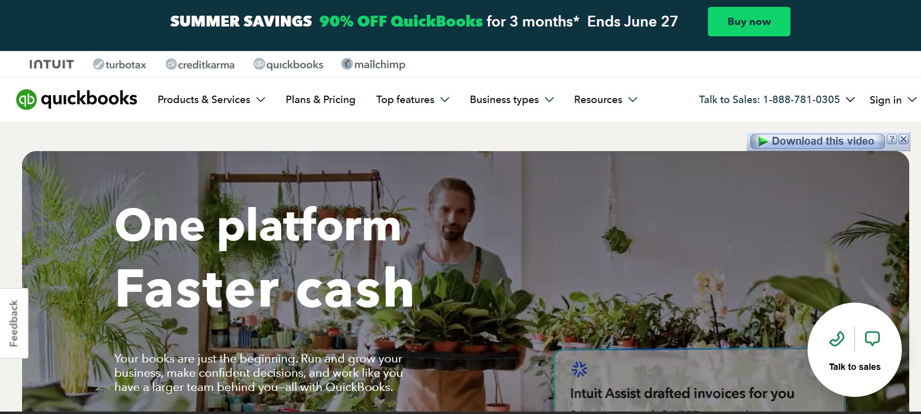 QuickBooks Online best alternative of FreshBooks