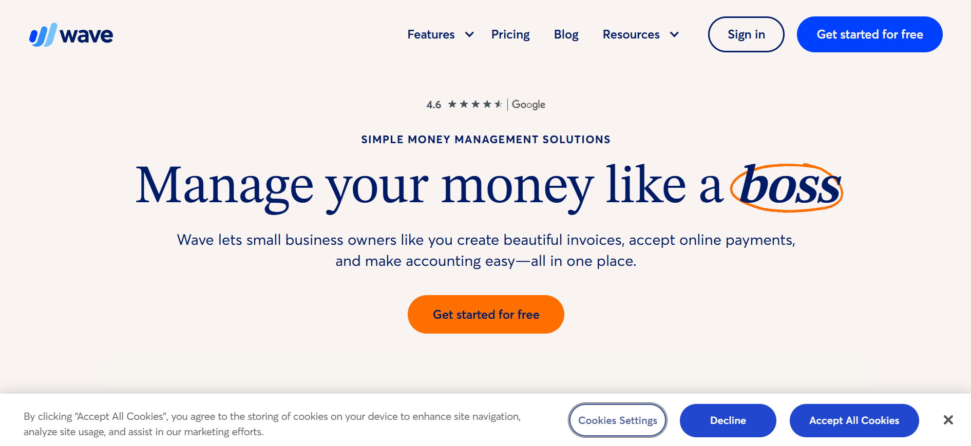 Wave best alternative of FreshBooks