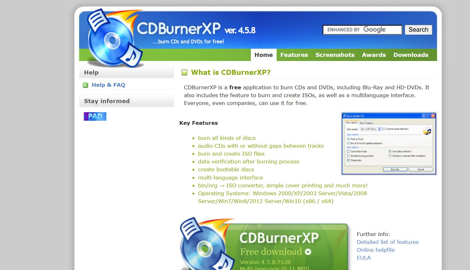 CDBurnerXP Alternatives for Nero Burning ROM