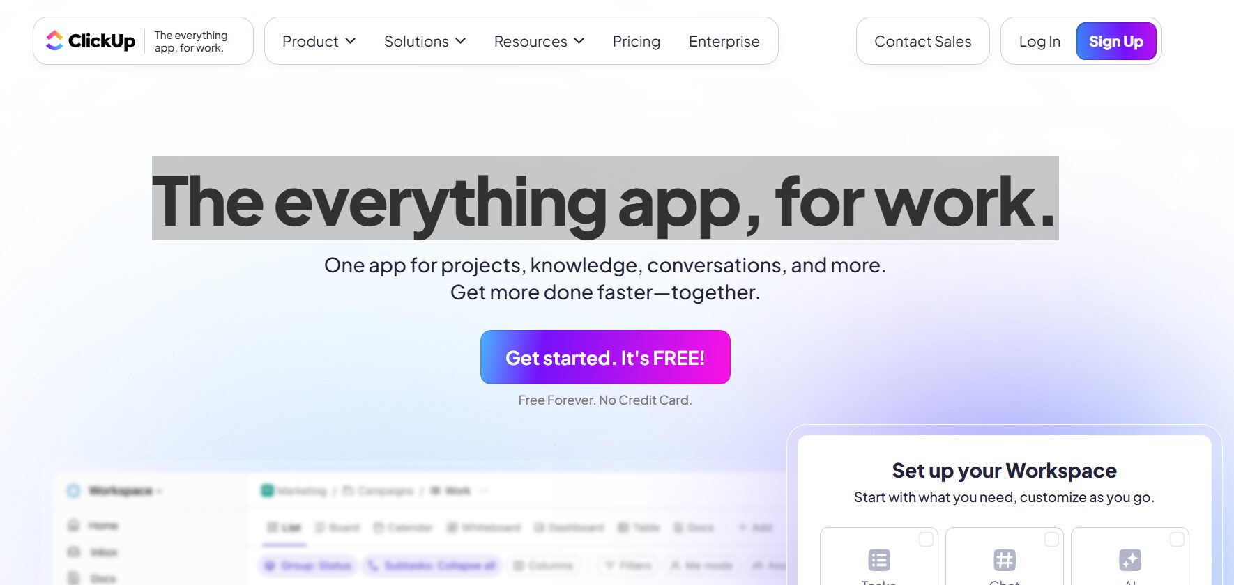 ClickUp alternative to Notion