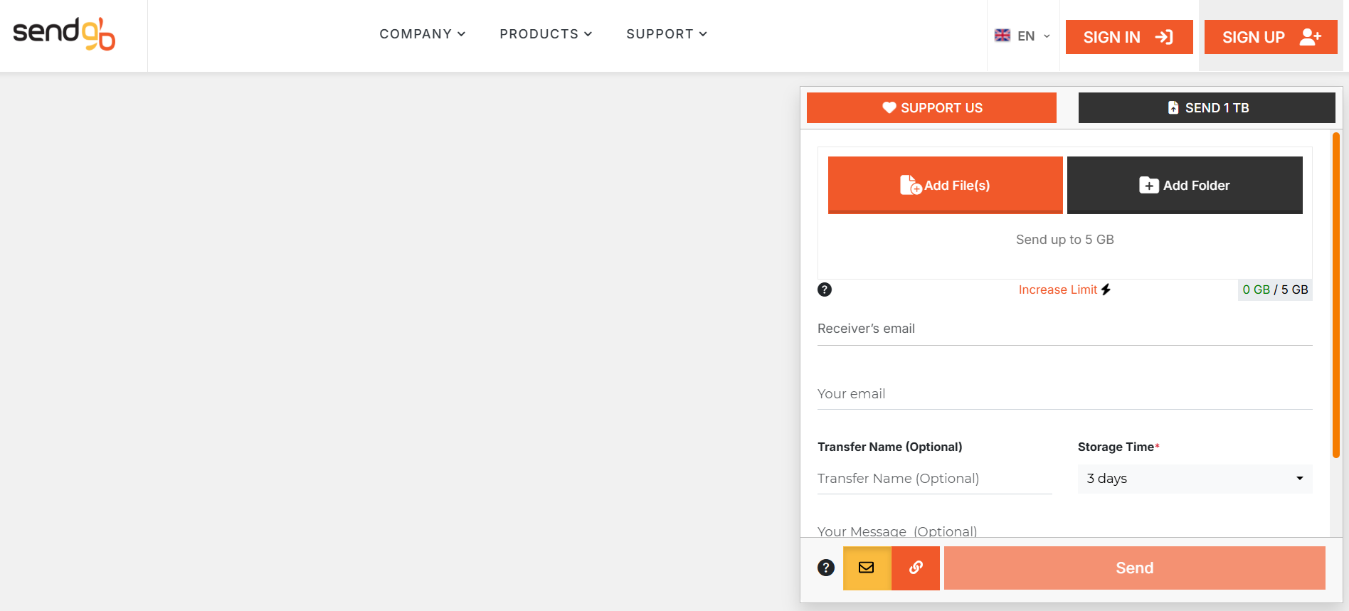 SendGB Alternative for Zippyshare