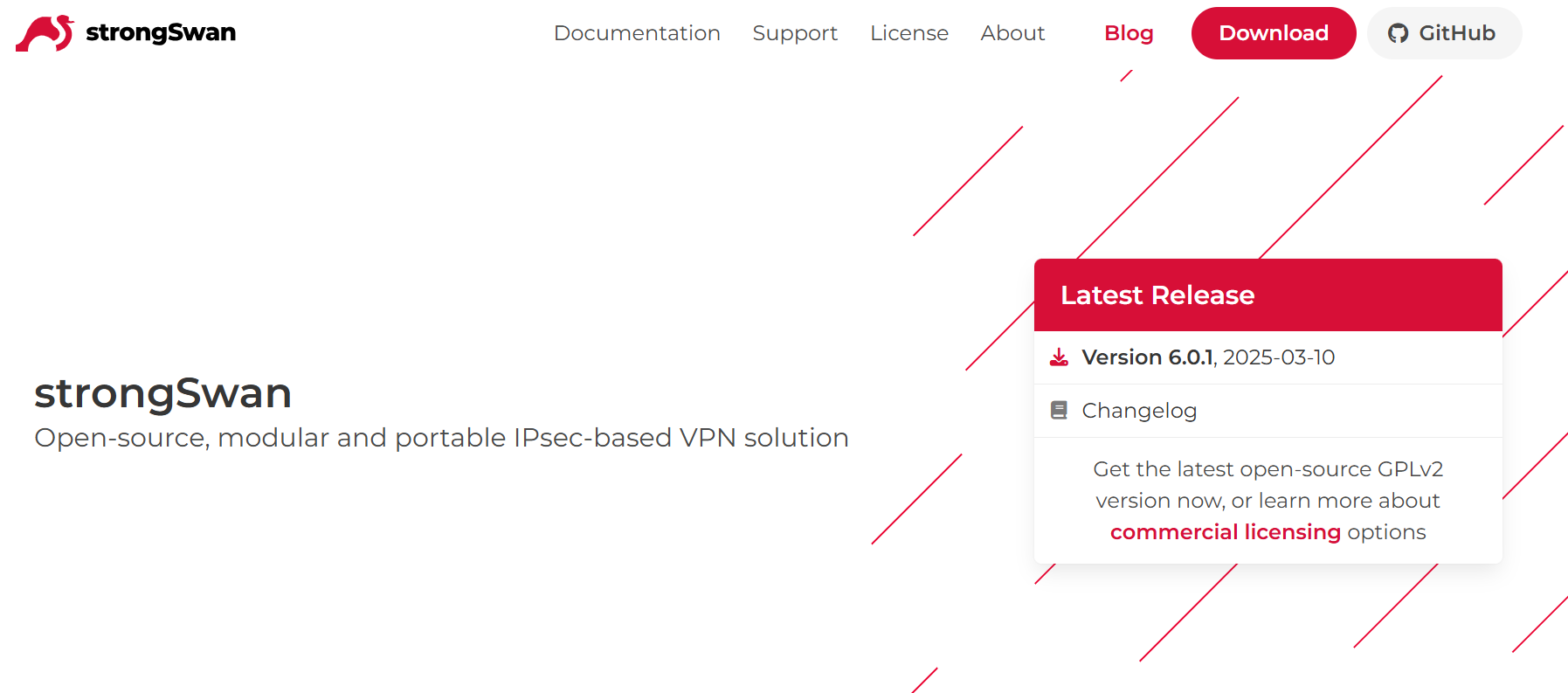 StrongSwan focuses on IPSec-based VPN connections