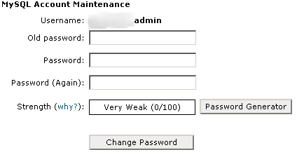 Mysql workbench change user password