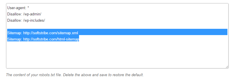 Adding sitemap (XML and HTML) urls in robot.txt