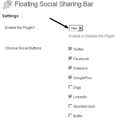 Enabling Floating Social Sharing Bar