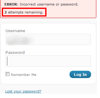 Limit the number of Failed logins