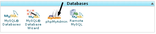 PhpmyAdmin from Cpanel