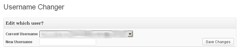 Username Changer WordPress Plugin