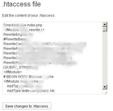 Edit .htaccess files