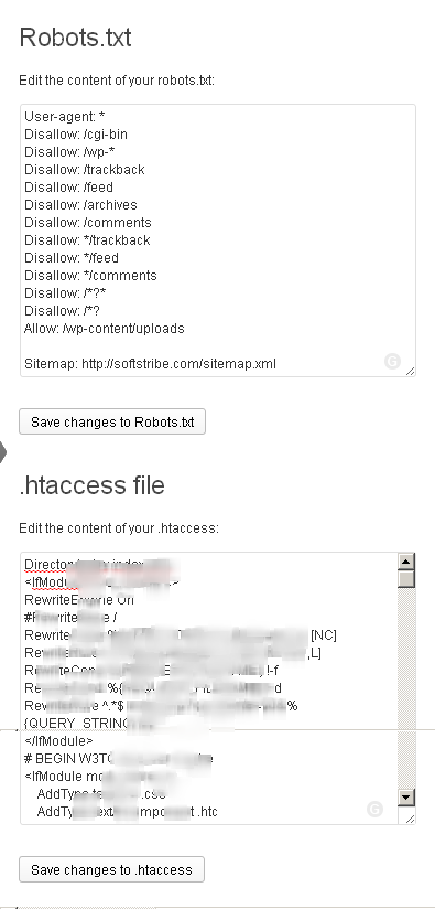 Edit files wordpress seo robots and htaccess