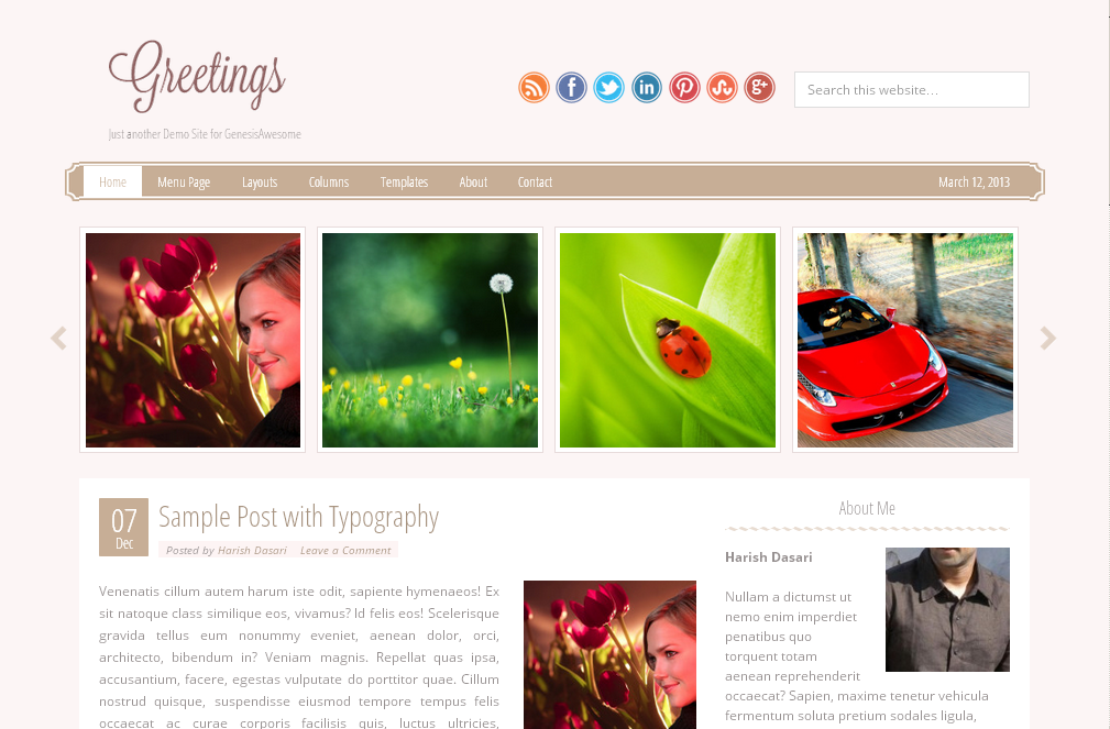 Greetings Free Responsive Genesis Child Theme