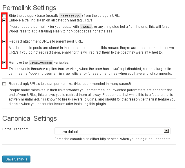 Permalinks wordpress seo by yoast