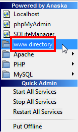 www directory wampserver