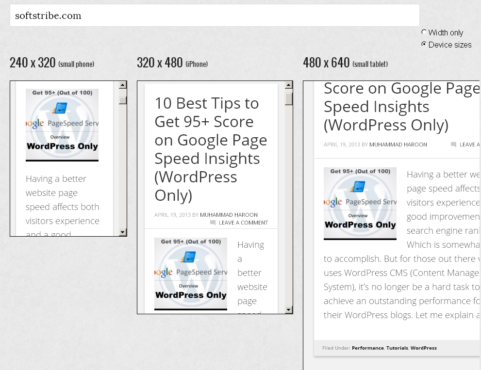 Mobile Responsive Design Testing StudioPress