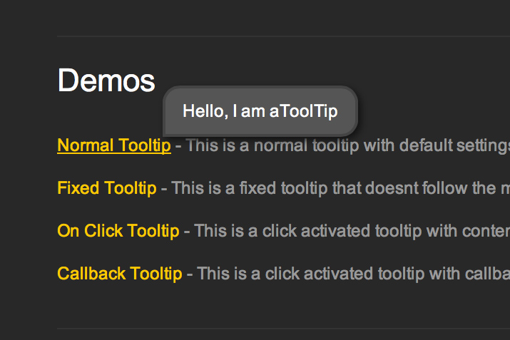 A Simple jQuery Tooltip by Ara Abcarians