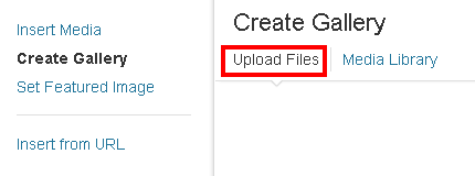 Create Gallery button wordpress