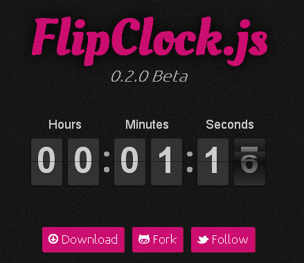 FlipClock.js Flip Over Counter, Timer jQuery Plugin