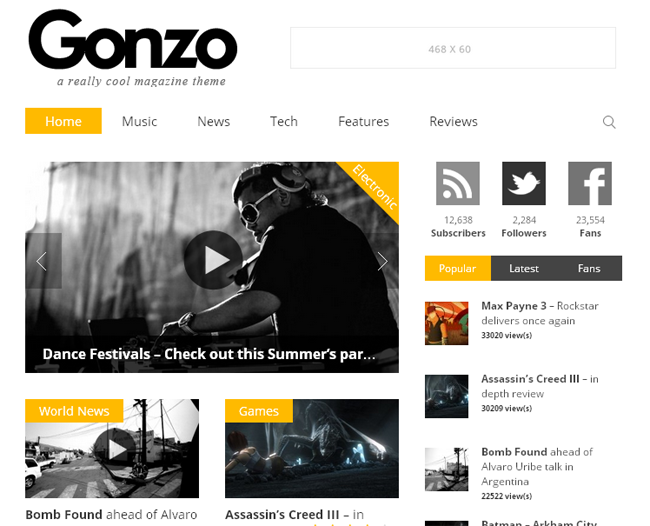 Gonzo Responsive WP Magazine