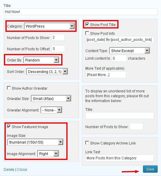 How to display random post with featured posts genesis widget