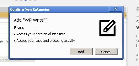 WP Write - Click Add to Chrome Browser copy