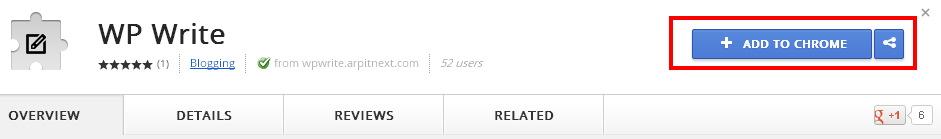 WP Write on Chrome Web Store