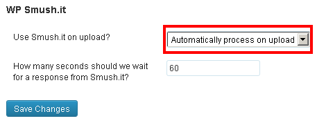 WP smush it settings