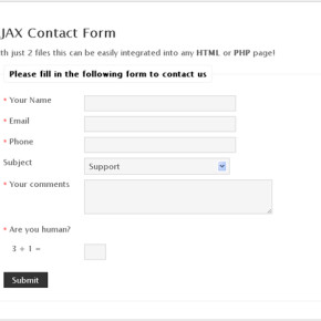 AJAX Contact Form