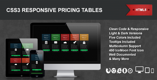 CSS3 Responsive Pricing Tables