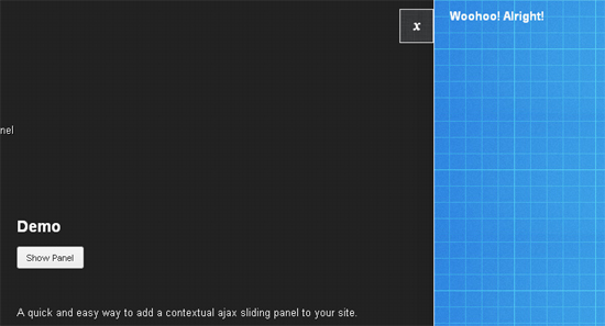 Contextual Ajax Sliding Panel