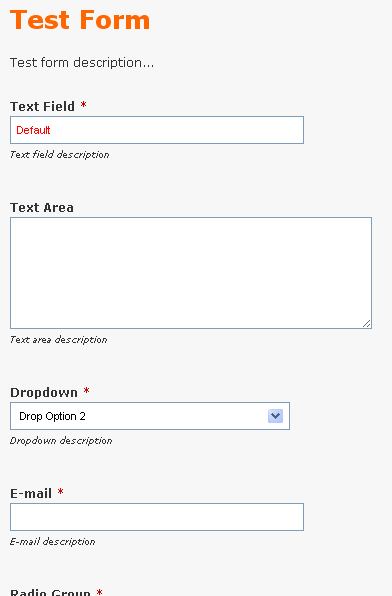 Drag Drop Form Manager with E-mail Attachments